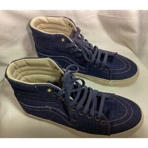 Vans dark denim high top skateboard shoe
